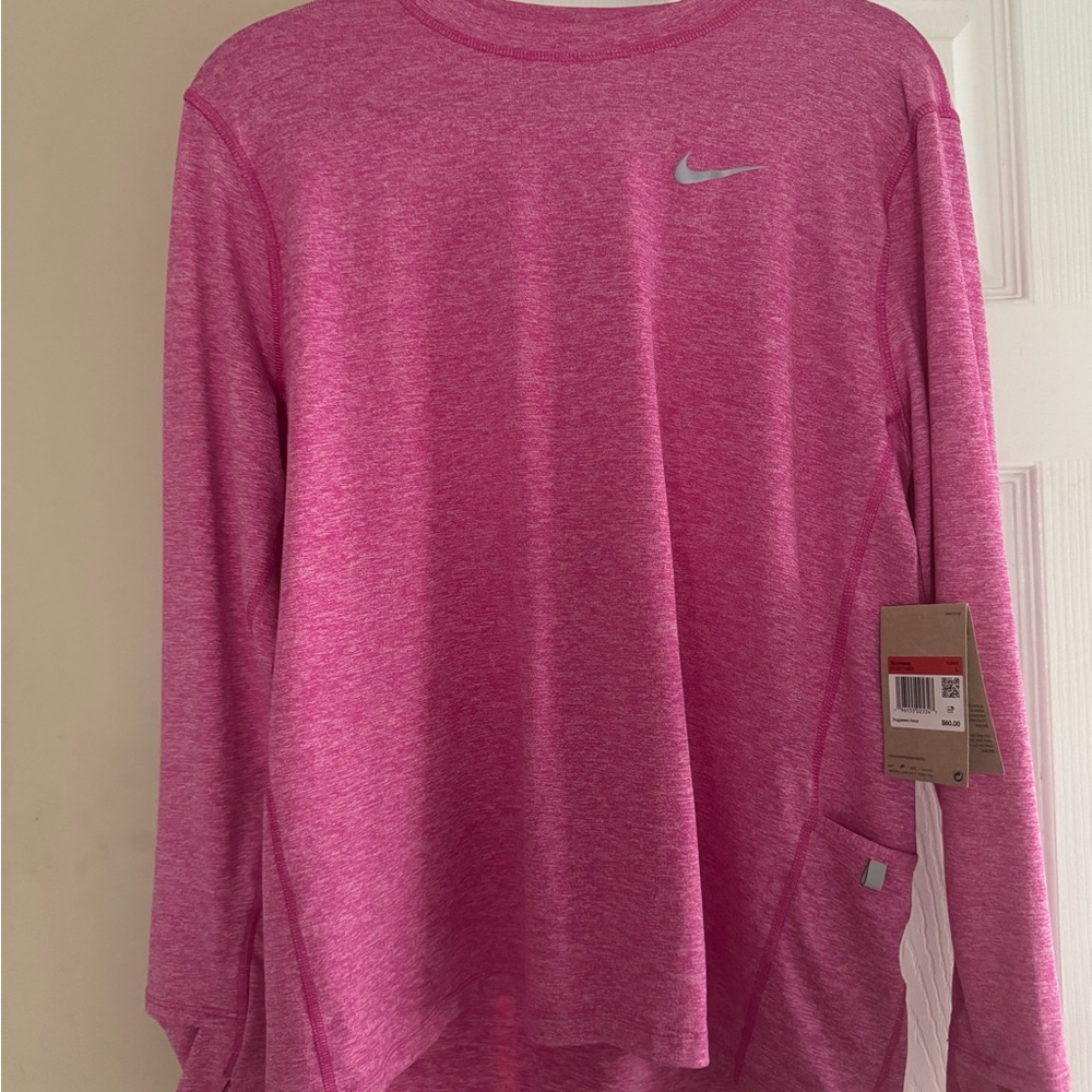 Nike Pink Long Sleeve Running Shirt